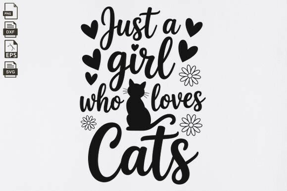 A Girl Who Loves Cats, Cat Lover, Animal