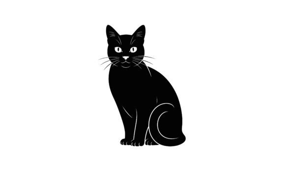 Black Cat Silhouette Vector