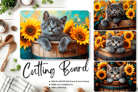 Cat Cutting Board Animal Chopping Board5