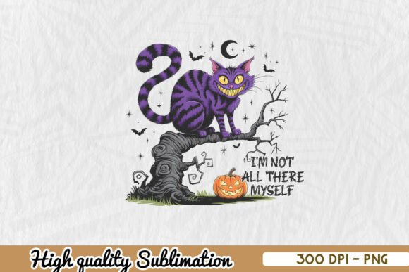 Cheshire Cat Sublimation Halloween PNG