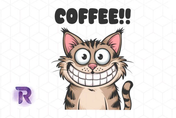 Coffee Cat Funny Sublimation PNG