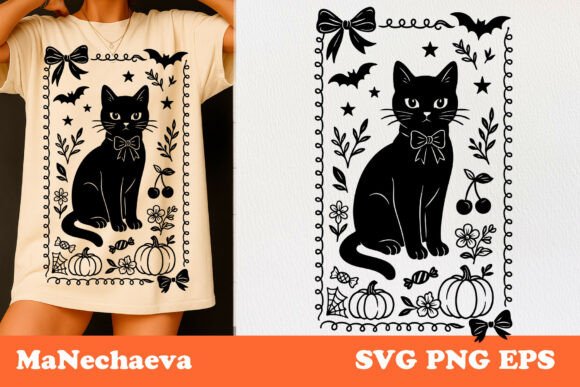 Coquette Halloween Frame SVG