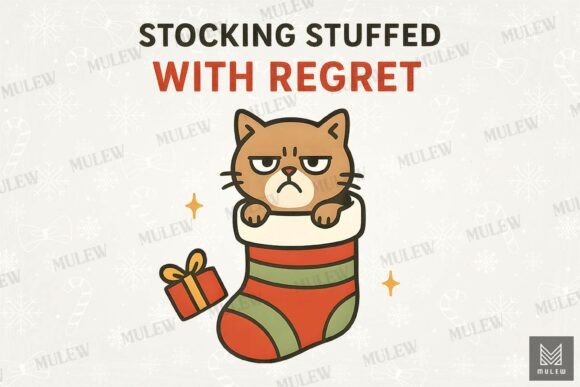 Funny Sarcastic Christmas Cat PNG