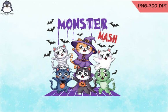 Halloween Cat Season Sublimation PNG
