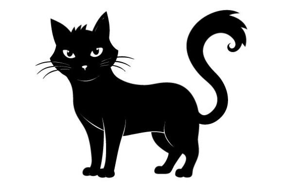 Halloween Cat Silhouette Clipart