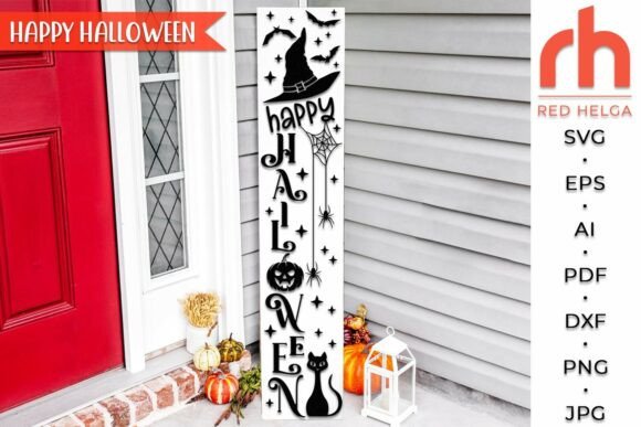 Happy Halloween SVG, Porch Sign Cut File