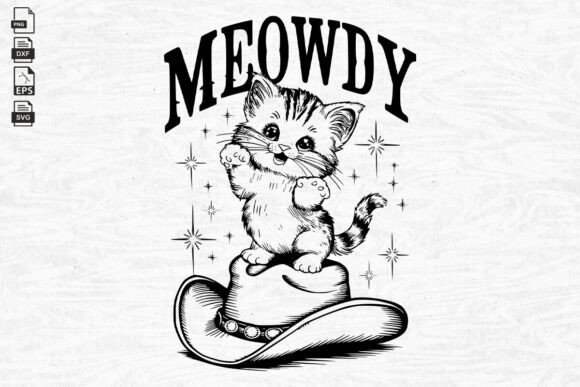 Meowdy Cute Cat, Ranch, Rodeo Princess