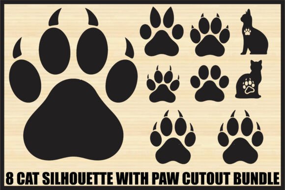 Paw Cutout Cat Clipart Bundle Review