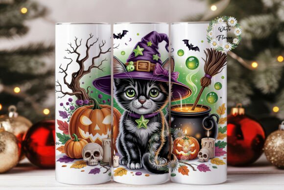 Spooky Kitten Halloween Tumbler