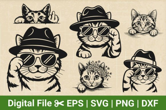 Trendy Cat Logo Design